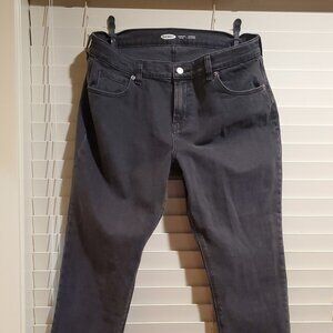 Dark Grey Old Navy Boyfriend Mid-rise jeans